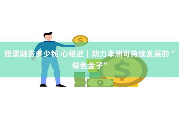 股票融资多少钱 心相近｜助力非洲可持续发展的“绿色金子”